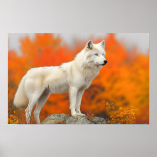 Wolf Wild Animal Loving Portrait Poster