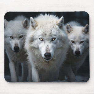 Wolf Wild Animal Portrait Fierce Power Mouse Pad