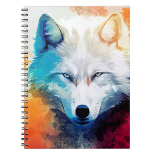Wolf Wild Nature Animal Color Art Painting Notebook