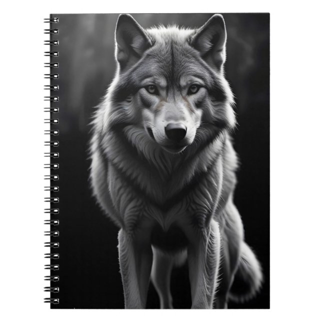 Wolf Wildlife Majestic Nature Life Art Wallpaper Notebook (Front)