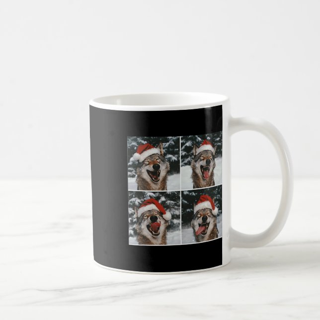 Wolf Winter Photography Wolf Conservation Christma Coffee Mug (Right)