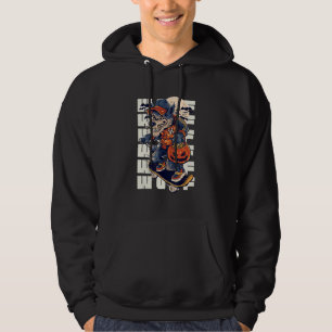 Wolf Wolf On Skateboard Halloween For Boys Hoodie