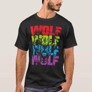Wolf  Wolf  Retro Style Vintage T-Shirt