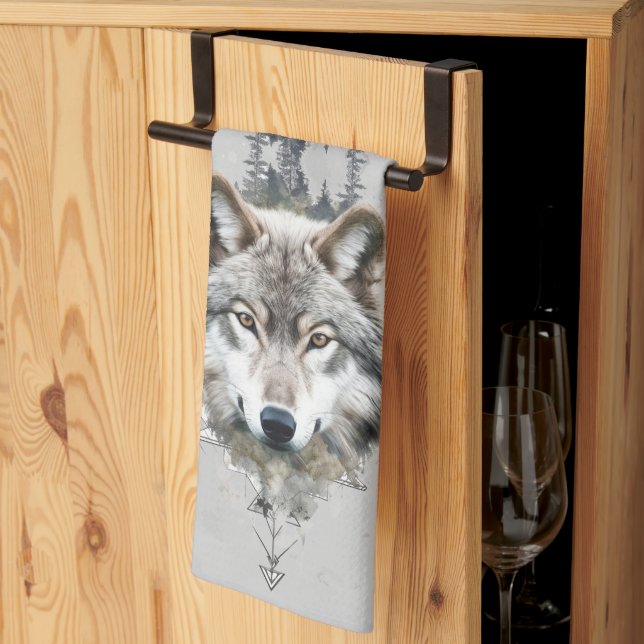 Wolf Wolves Animal Nature Wildlife Art Tea Towel (Thirds Fold)