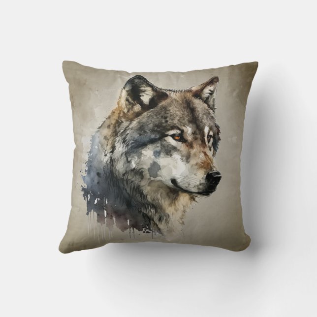 Wolf Wolves Animal Nature Wildlife  Cushion (Back)