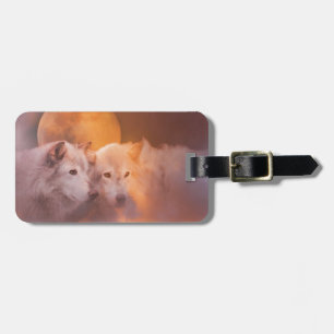 Wolf Wolves Artwork Luggage Tag