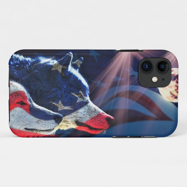 Wolf Wolves Full Moon Case-Mate iPhone Case (Back (Horizontal))