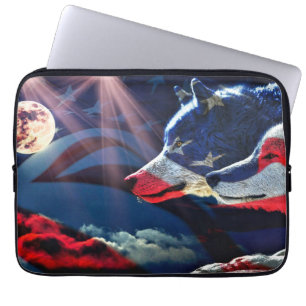 Wolf Wolves Full Moon Laptop Sleeve