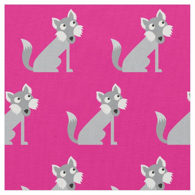 Wolf Wolves Kid Baby Nursery Hot Pink Fabric (Close Up)