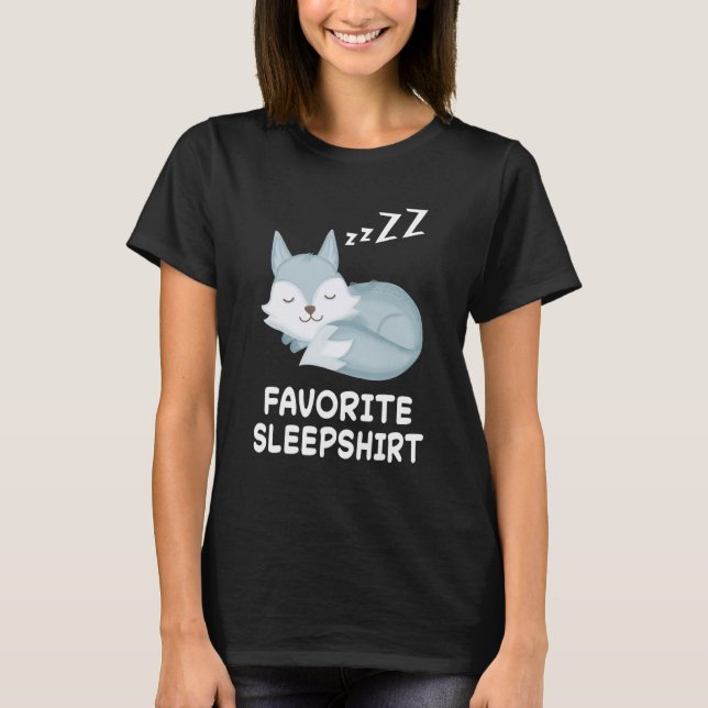 Wolf Wolves Nap Sleeping Sleep Pajama Pyjamas Nigh T-Shirt (Front)