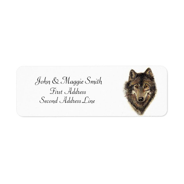 Wolf, Wolves, Wild Animal, Nature, Return Address Label (Front)