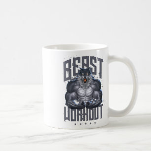 Wolf Workout Beast Gym Fitness Bodybuilding Muscle Coffee Mug