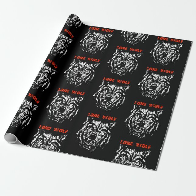 wolf wrapping paper (Unrolled)