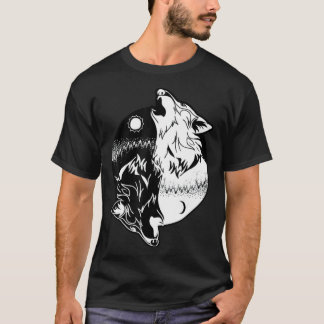 Wolf Yin Yang Skoll Yin Yang best man T-Shirt