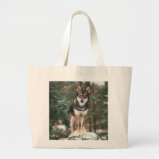Wolfdog Large Tote Bag (Front)