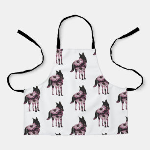 Wolfdog likes flowers, kids Apron