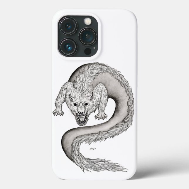 Wolfdragon black and white design Case-Mate iPhone case (Back)