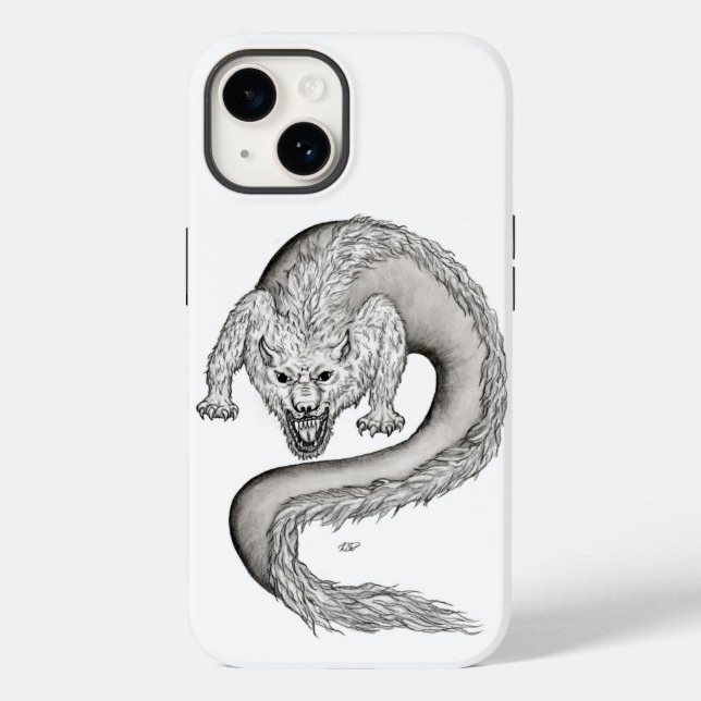 Wolfdragon black and white design Case-Mate iPhone case (Back)
