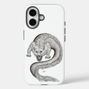 Wolfdragon black and white design iPhone 16 case
