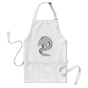 Wolfdragon black and white Design Standard Apron