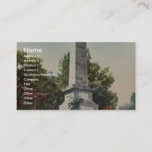 Wolfe and Montcalm monument, Quebec rare Photochro Business Card