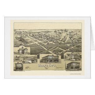 Wolfe City, TX Panoramic Map - 1891