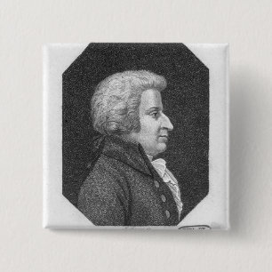 Wolfgang Amadeus Mozart 15 Cm Square Badge