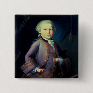 Wolfgang Amadeus Mozart , 1763 15 Cm Square Badge