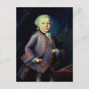 Wolfgang Amadeus Mozart , 1763 Postcard