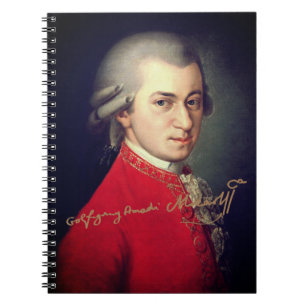 Wolfgang Amadeus Mozart 1819 with signature Notebook