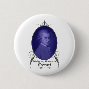 Wolfgang Amadeus Mozart 6 Cm Round Badge