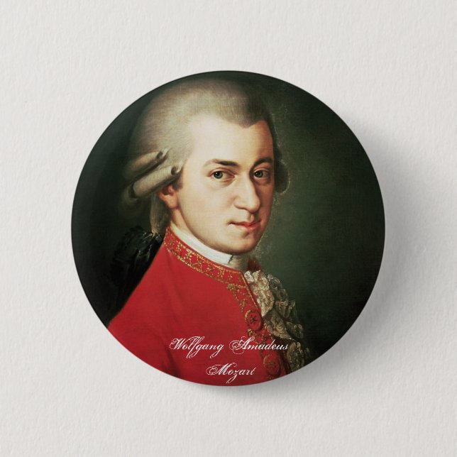 Wolfgang Amadeus Mozart Button (Front)