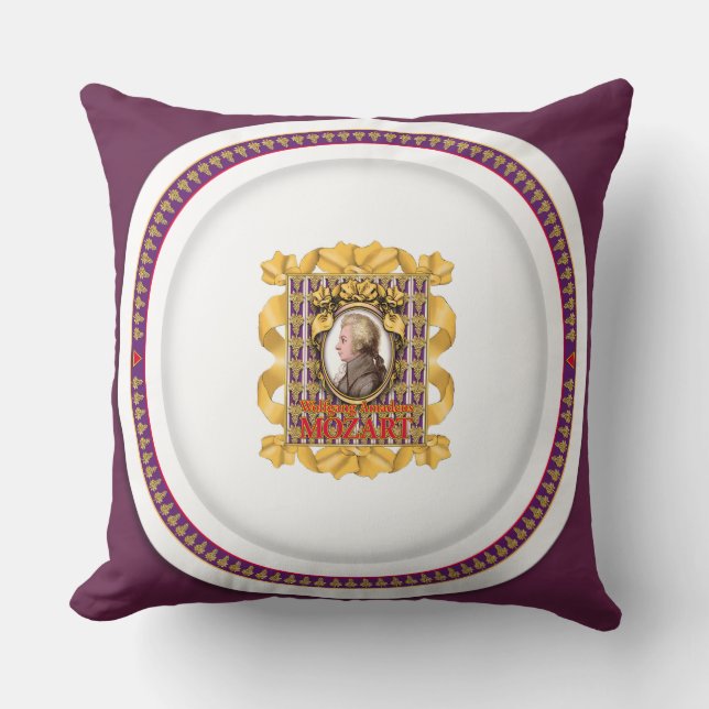 Wolfgang Amadeus Mozart Cushion (Front)