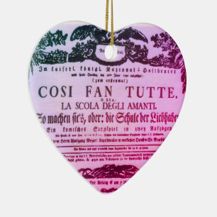 Wolfgang Amadeus Mozart Herz Oper Cosi fan tutte Ceramic Ornament