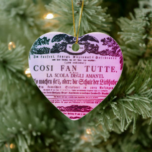 ♥ Wolfgang Amadeus Mozart Herz Oper Cosi fan tutte Ceramic Ornament