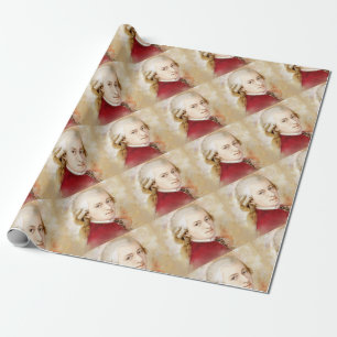 Wolfgang Amadeus Mozart in watercolor Wrapping Paper