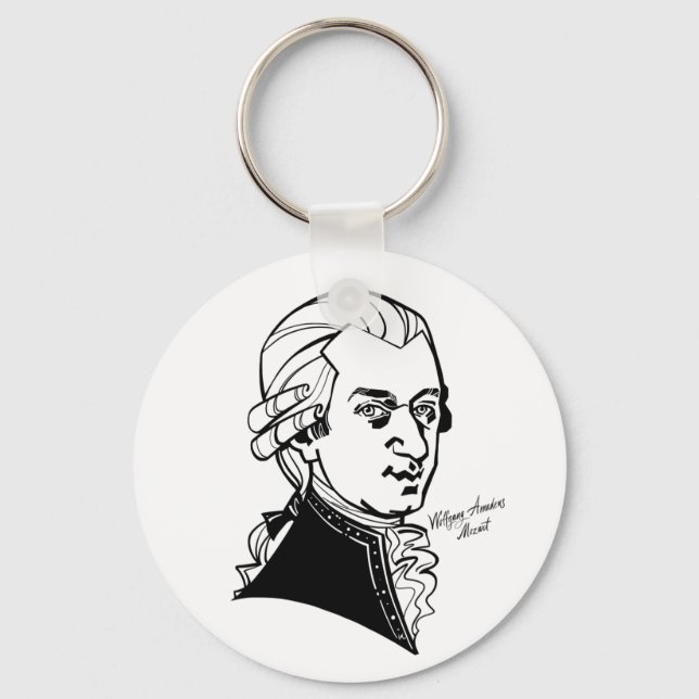 Wolfgang Amadeus Mozart Key Ring (Front)