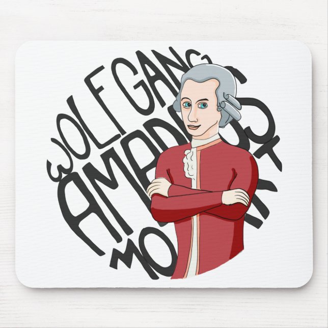 Wolfgang Amadeus Mozart Mouse Pad (Front)