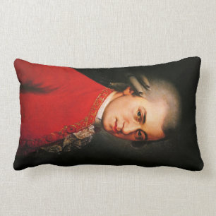 Wolfgang Amadeus Mozart portrait Lumbar Cushion