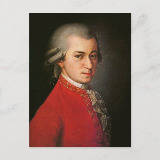 Wolfgang Amadeus Mozart Portrait Postcard (Front)