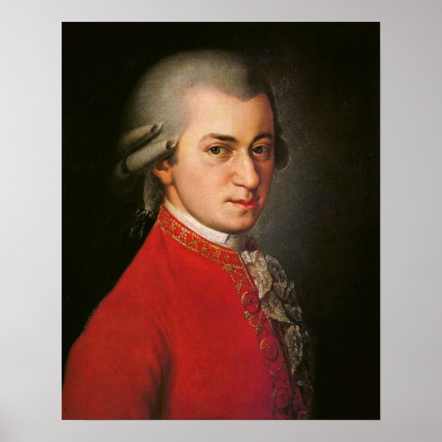 Wolfgang Amadeus Mozart Portrait Poster (Front)
