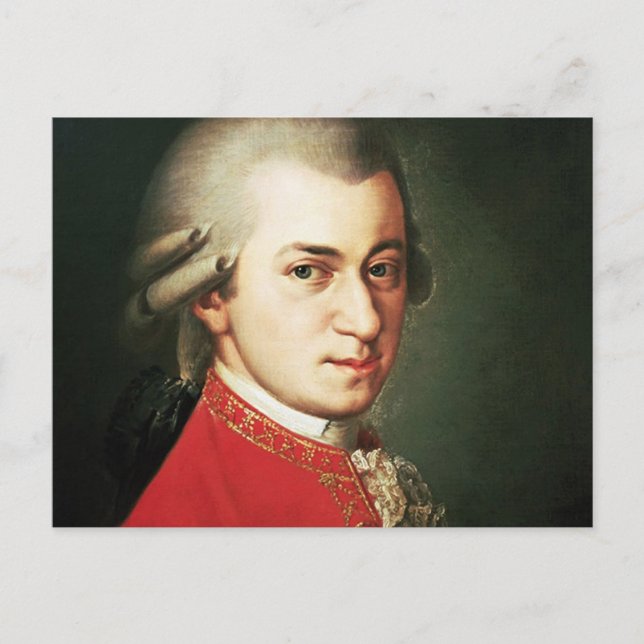 Wolfgang Amadeus Mozart Postcard (Front)