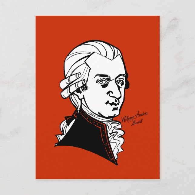 Wolfgang Amadeus Mozart Postcard (Front)