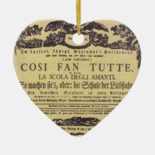 ♥ Wolfgang Amadeus Mozart shabby – Cosi fan tu Ceramic Ornament