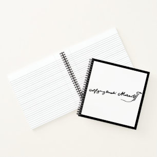 Wolfgang Amadeus Mozart signature Notebook
