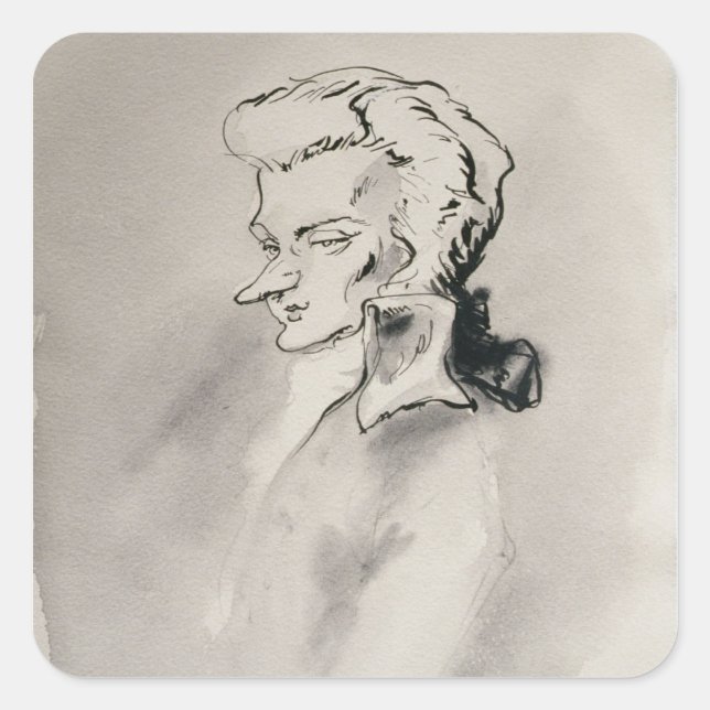 Wolfgang Amadeus Mozart Square Sticker (Front)