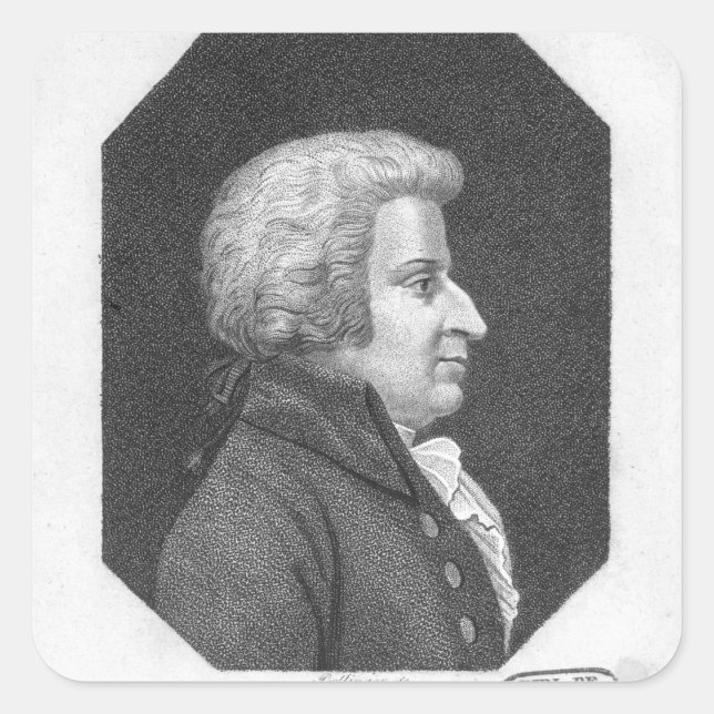 Wolfgang Amadeus Mozart Square Sticker (Front)