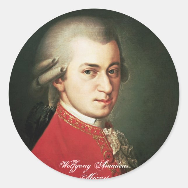Wolfgang Amadeus Mozart Sticker (Front)