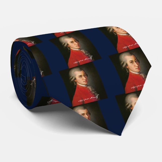 Wolfgang amadeus mozart tie (Rolled)