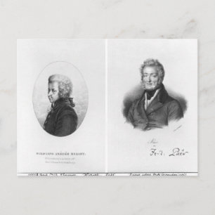 Wolfgang Amedeus Mozart and Ferdinando Paer Postcard
